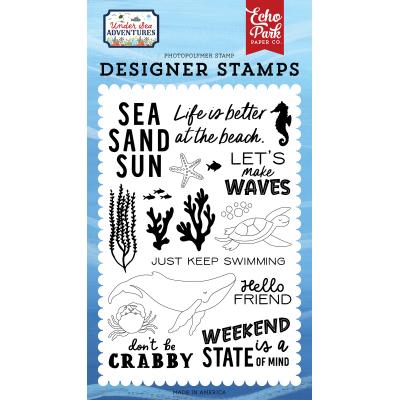 Echo Park Under Sea Adventures Clear Stamps - Make Waves